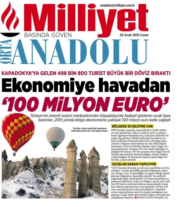 2016 01 29 Milliyet Orta Anadolu 
